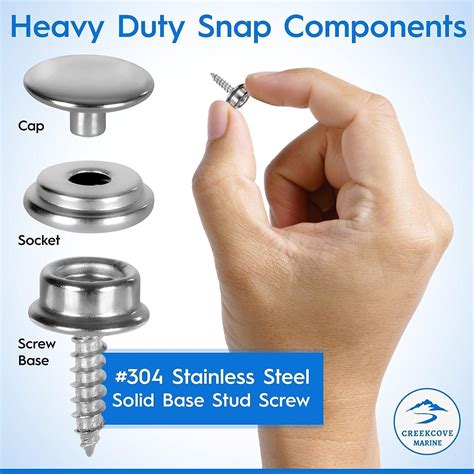 stainless steel box snaps|stainless steel marine grade snaps.